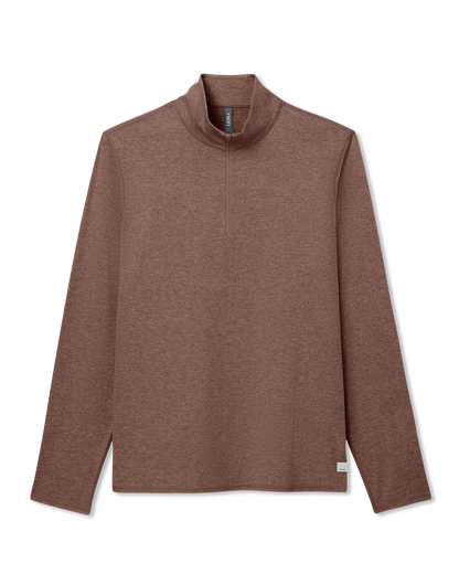 Ponto Half Zip Mock Neck Men's Sable Heather Layer | Vuori online