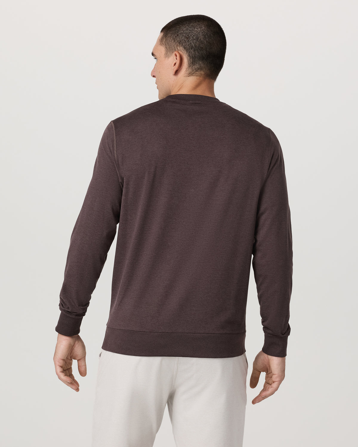 Ponto Performance Crew Men's Sangria Heather Crew Neck | Vuori outlet