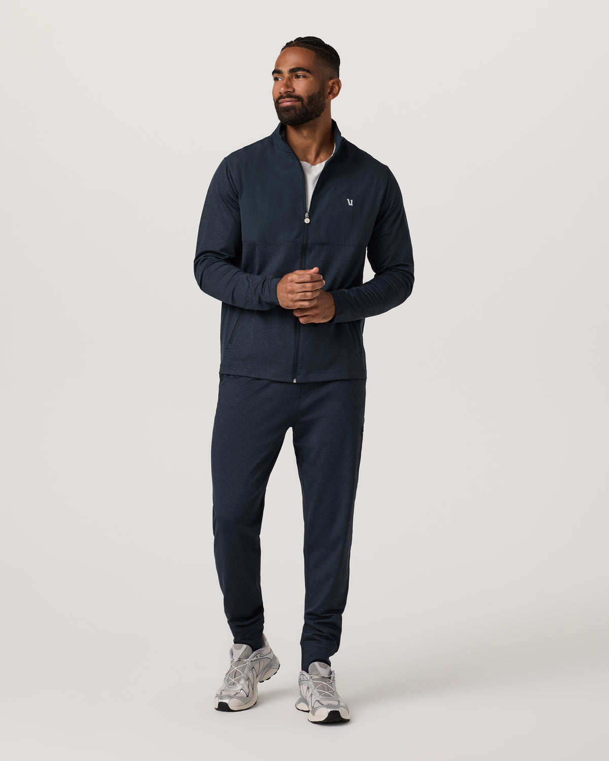Sunday Element Track Jacket Men's Ink Heather Jacket | Vuori shop