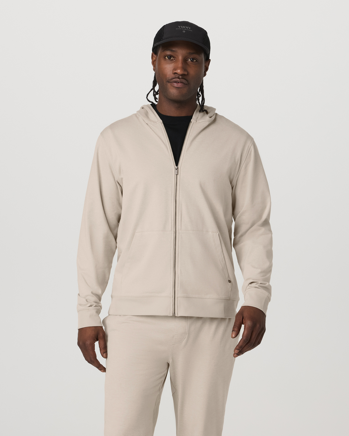 Men's Coronado Full Zip Hoodie 2.0 Limestone Heather | Vuori sale