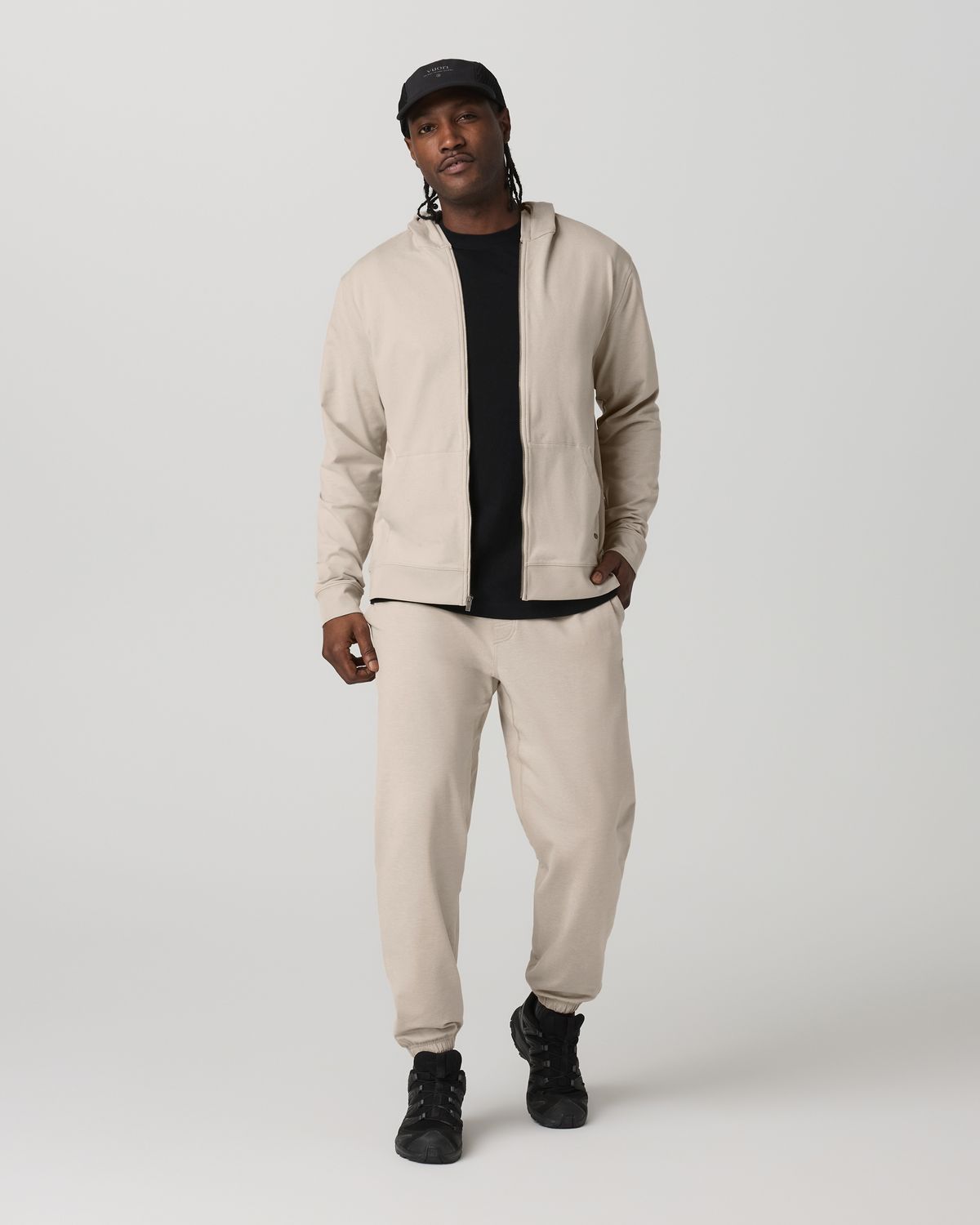 Men's Coronado Full Zip Hoodie 2.0 Limestone Heather | Vuori sale