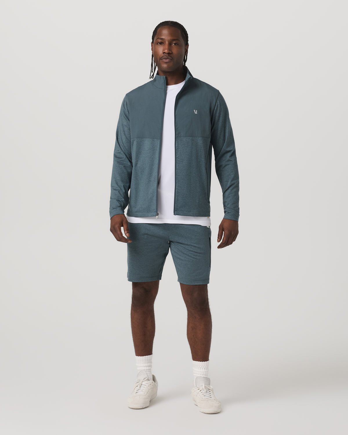Sunday Element Track Jacket Men's Blue Sea Heather Jacket | Vuori onsale