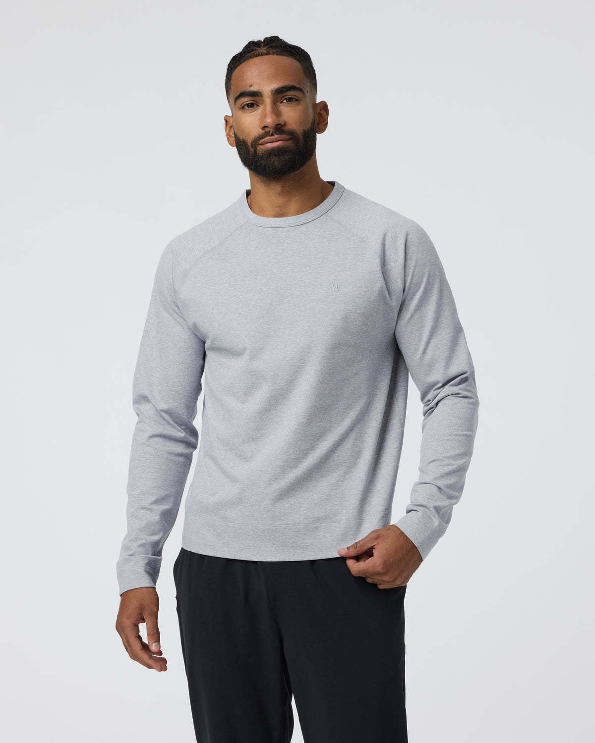 Coronado Crew Light Heather Grey | Vuori shop