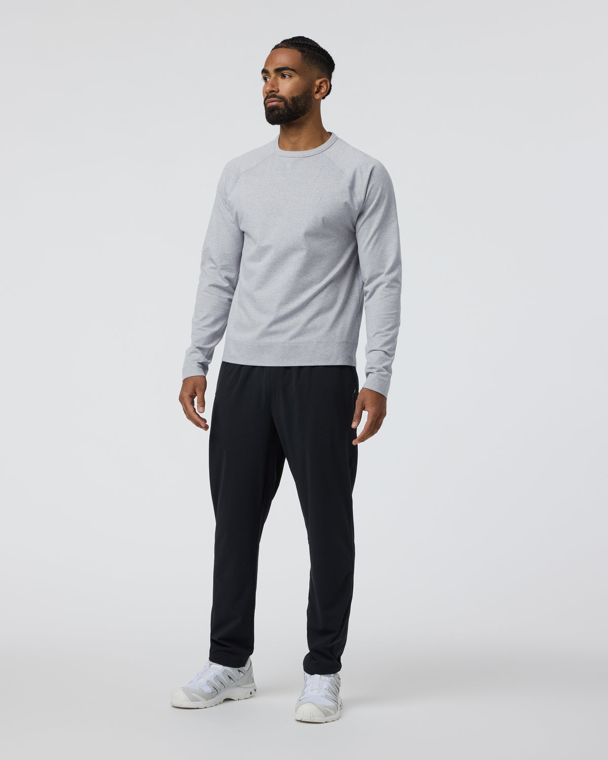 Coronado Crew Light Heather Grey | Vuori shop