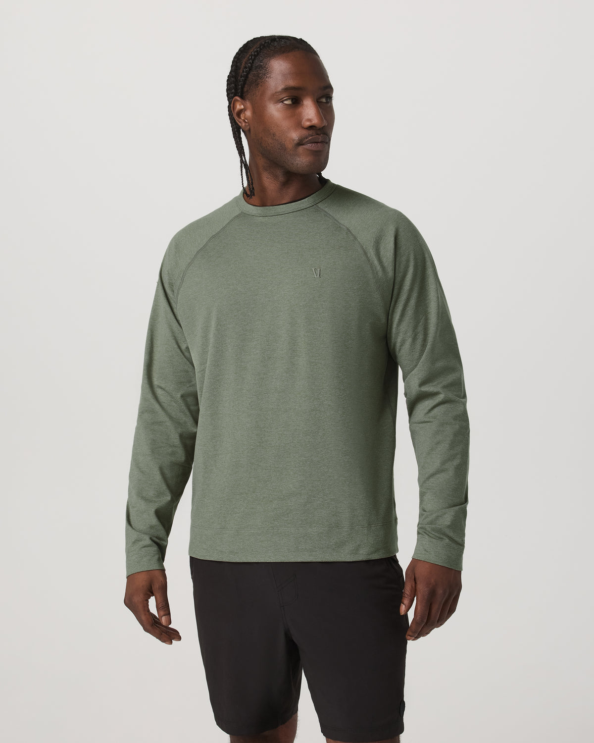 Men's Coronado Crew - Relaxed Fit Light Oregano Heather | Vuori sale