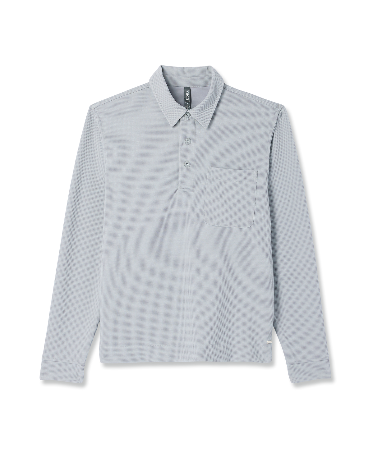 Long Sleeve Waffle Polo Men's Sea Fog Polo Shirt | Vuori for sale