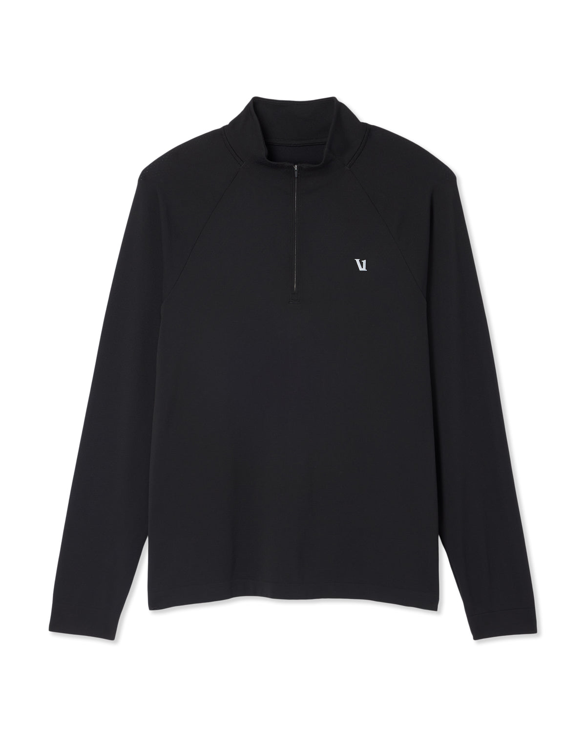 Clearview Seamless Quarter Zip Men's Black Long Sleeve | Vuori outlet