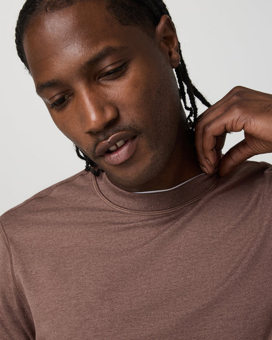 Ponto Performance Crew Men's Sable Heather Crew Neck | Vuori online