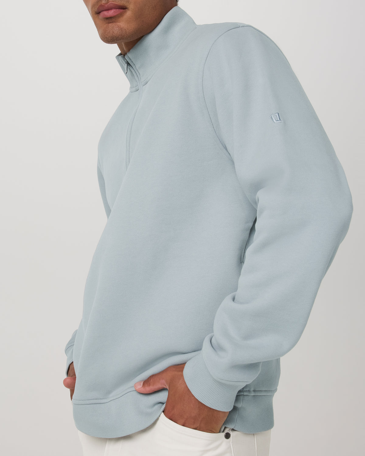 Seaside 1/2 Zip Classic Men's Blue Haze Pullover | Vuori discount
