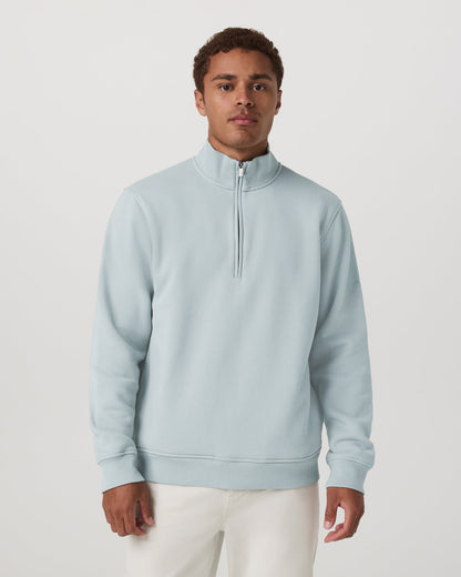 Seaside 1/2 Zip Classic Men's Blue Haze Pullover | Vuori discount
