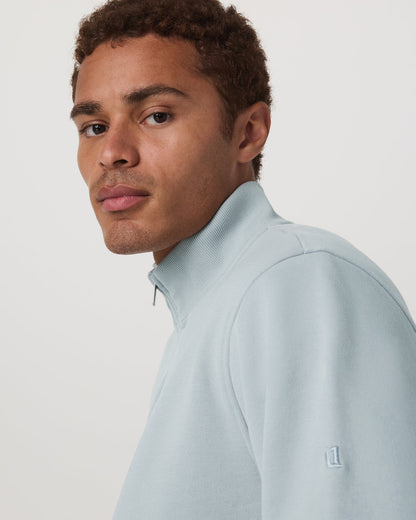 Seaside 1/2 Zip Classic Men's Blue Haze Pullover | Vuori discount