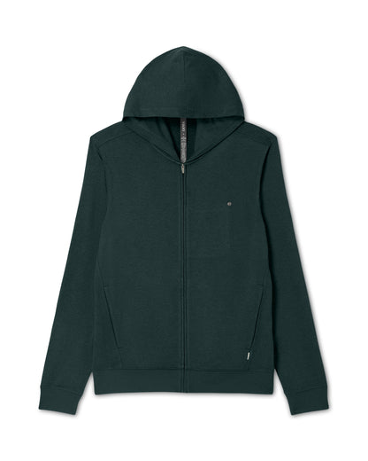 Ponto Full Zip Hoodie Men's Spruce Heather Hoodie | Vuori sale
