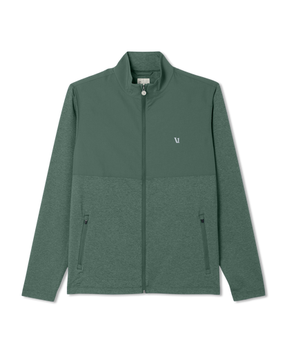 Men's Sunday Element Track Jacket Agate Green Heather | Vuori for sale