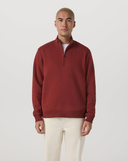Seaside 1/2 Zip Classic Men's Spiced Apple Pullover | Vuori online