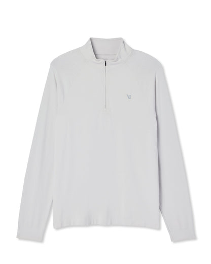 Clearview Seamless Quarter Zip Frost Grey Long Sleeve | Vuori discount