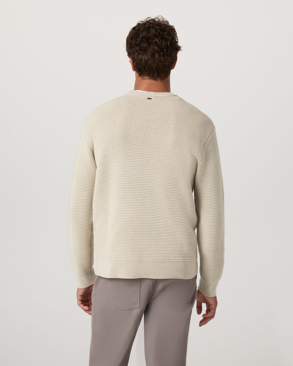 Denver Waffle Crew Sweater Men's Mushroom Wool Sweater | Vuori outlet