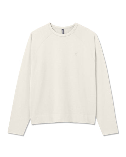 Coronado Crew - Relaxed Fit Men's Ivory Heather Crew | Vuori shop