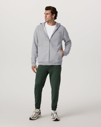 Seaside Full Zip 2.0 Men's Light Heather Grey Hoodie | Vuori for sale