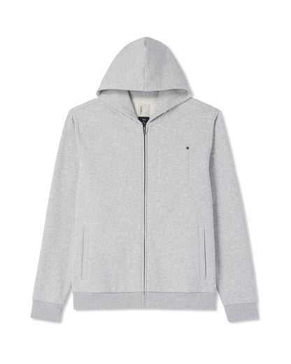 Seaside Full Zip 2.0 Men's Light Heather Grey Hoodie | Vuori for sale