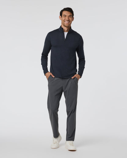 Ponto Half Zip Mock Neck Ink Heather | Vuori online