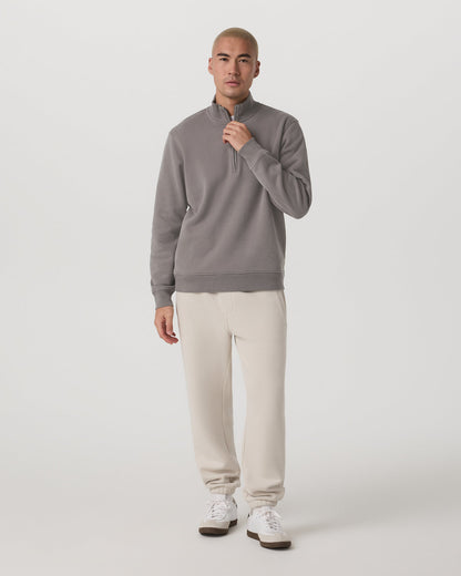 Seaside 1/2 Zip Classic Men's Cavern Grey Pullover | Vuori discount