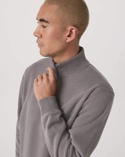Seaside 1/2 Zip Classic Men's Cavern Grey Pullover | Vuori discount