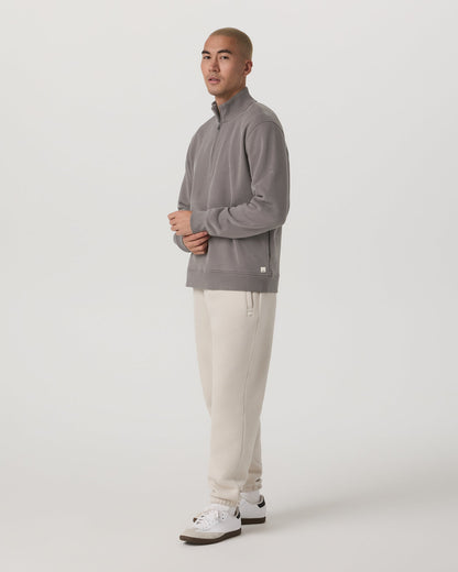 Seaside 1/2 Zip Classic Men's Cavern Grey Pullover | Vuori discount