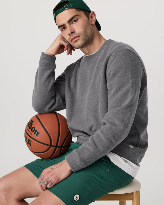 Beach Fleece Crew Men's Pinecone Heather Crewneck | Vuori shop