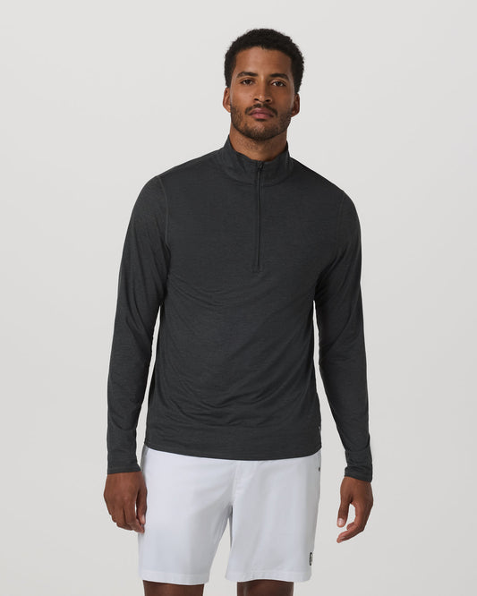 Ease Performance Half Zip 2.0 Charcoal Heather | Vuori outlet
