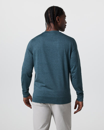 Ponto Performance Crew Deep Sea Heather Pullover | Vuori shop