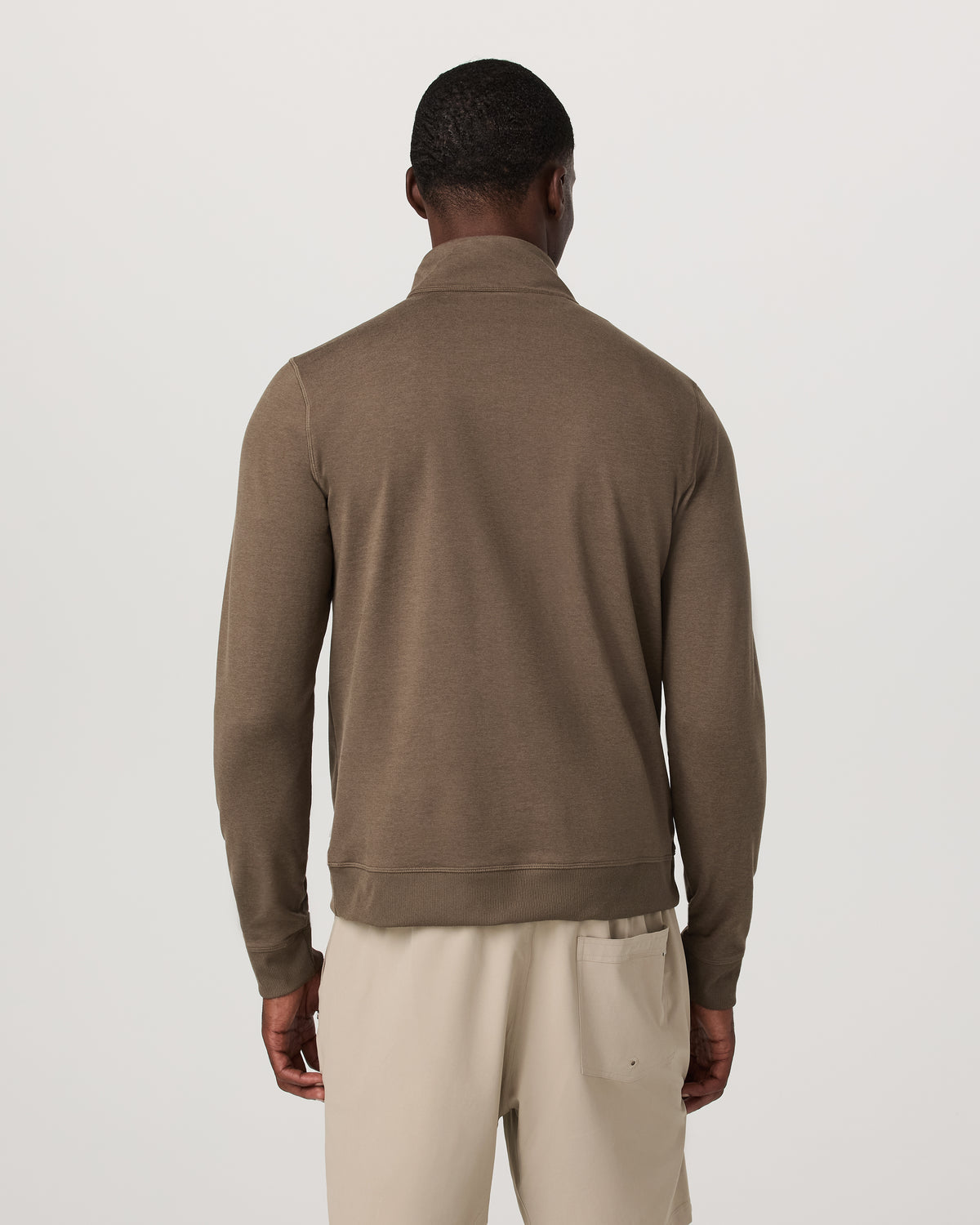 Coronado 1/2 Zip Men's Espresso Heather Pullover | Vuori onsale