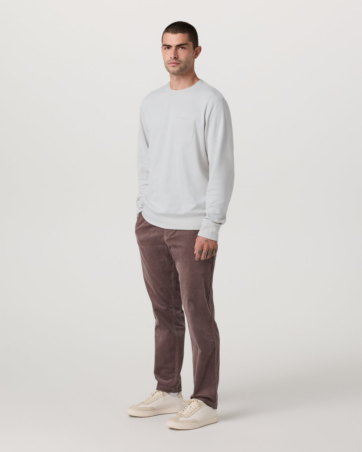 Jeffreys Crew 2.0 Men's Winter Grey Heather Pullover | Vuori discount