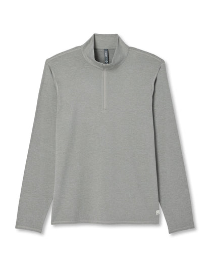 Ponto 1/2 Zip Mock Neck Men's Driftwood Heather Top | Vuori discount