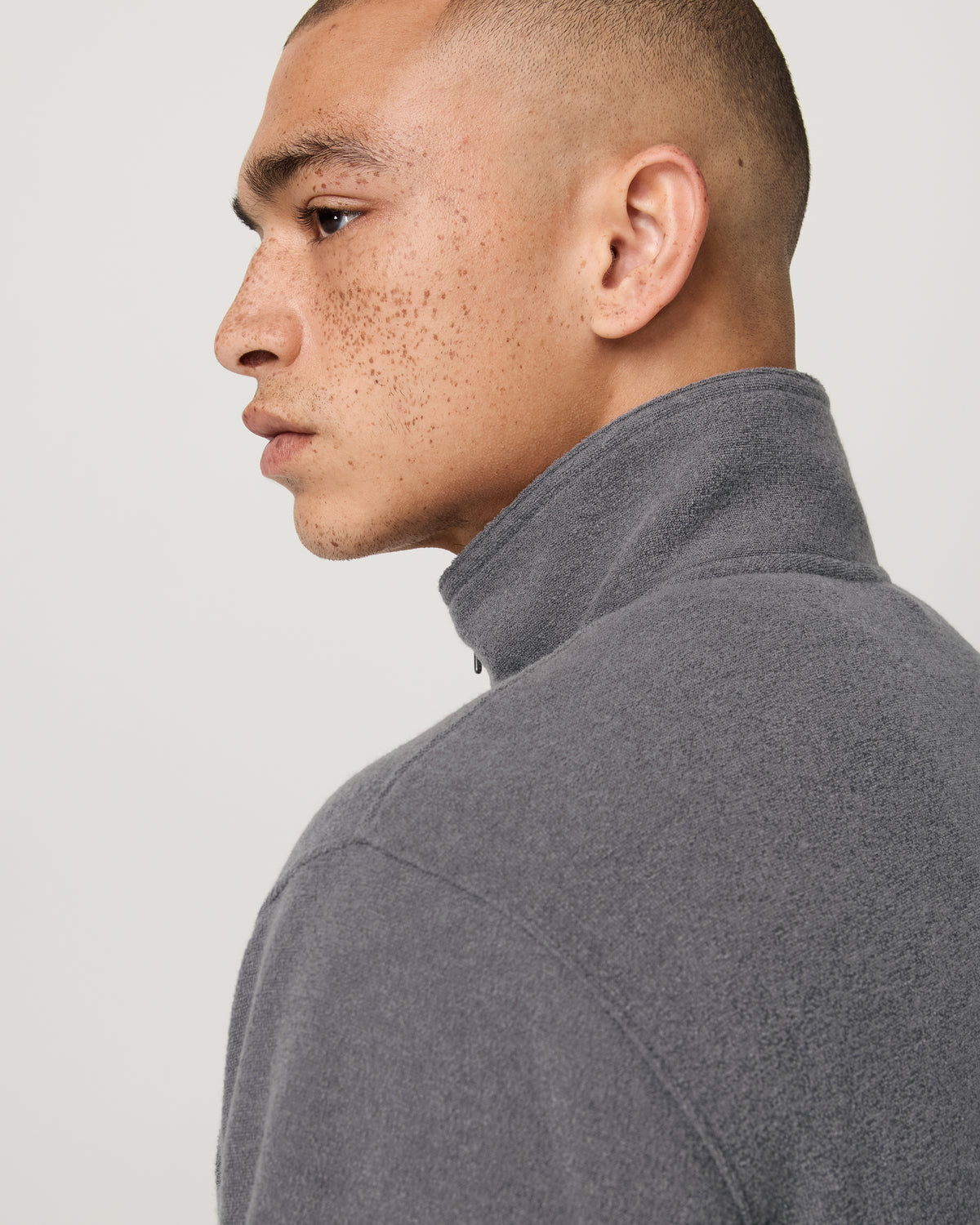 Beach Fleece 1/2 Zip - Relaxed Pinecone Heather Pullover | Vuori outlet