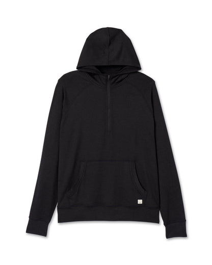Ponto Performance Half Zip Hoodie Men's Black Half Zip | Vuori shop