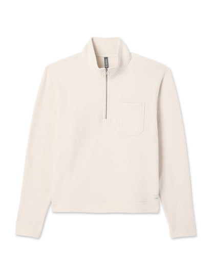 Beach Fleece 1/2 Zip - Relaxed Bone Heather Pullover | Vuori outlet