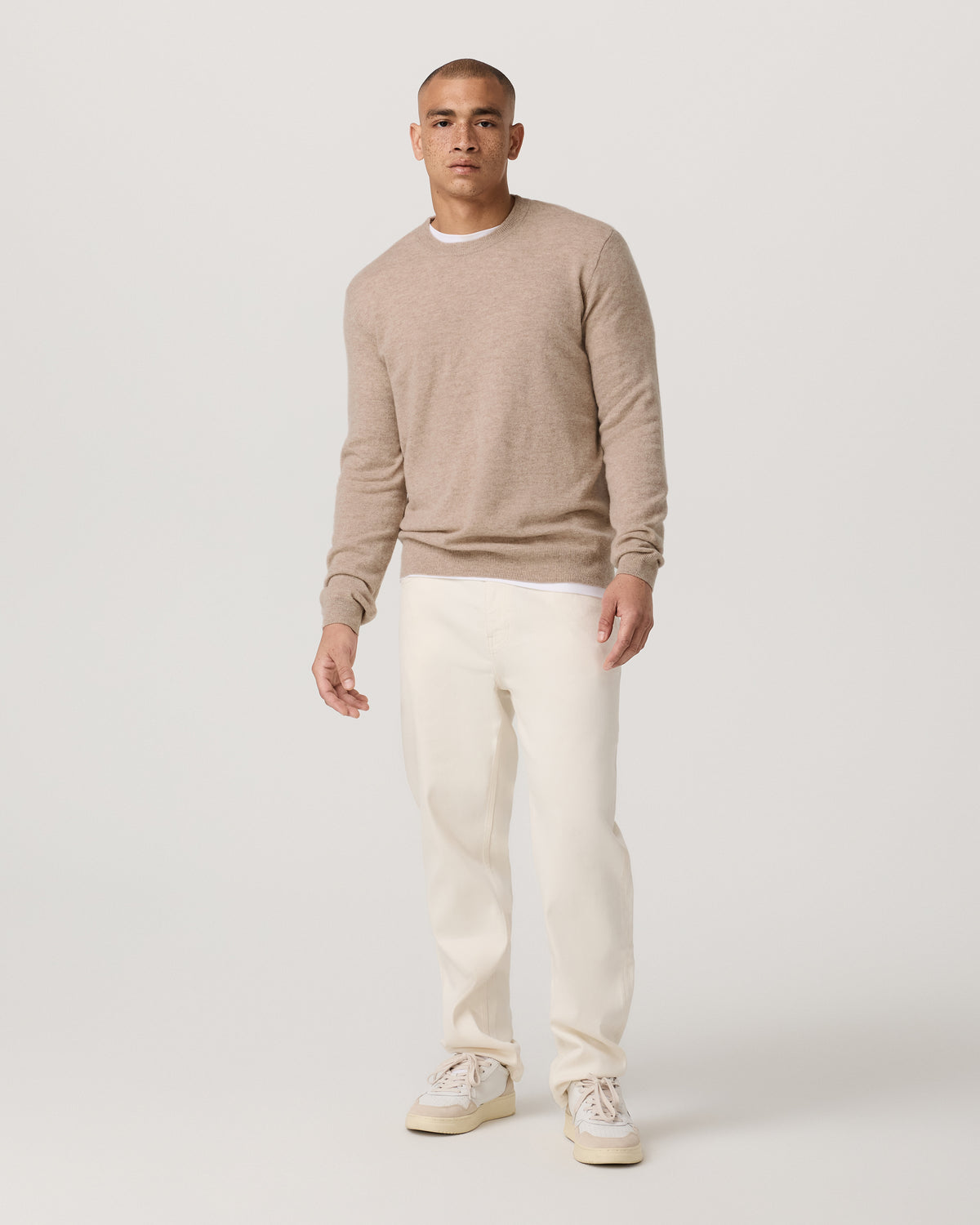 Berik Cashmere Sweater Men's Oatmeal Heather Sweater | Vuori sale