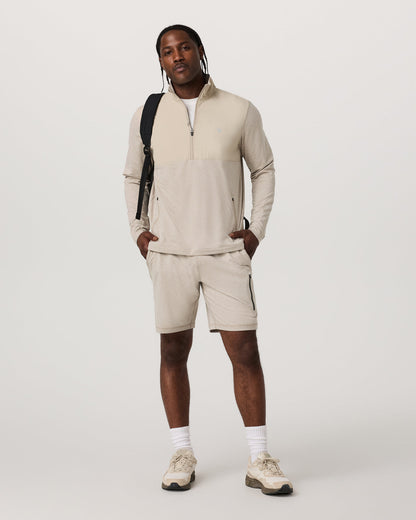 Sunday Element 1/2 Zip Men's Toast Heather Pullover | Vuori shop