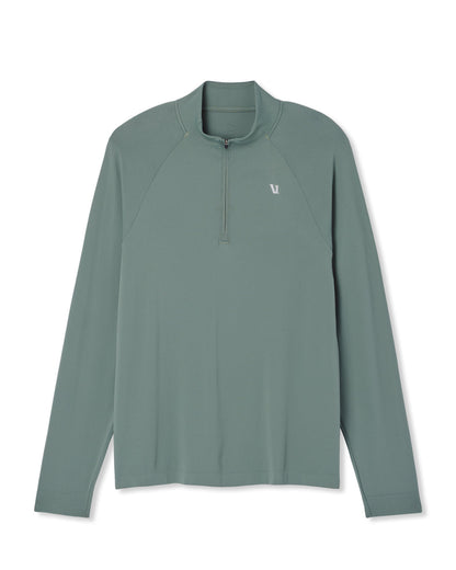 Clearview Seamless Quarter Zip Men's Marsh Long Sleeve | Vuori shop