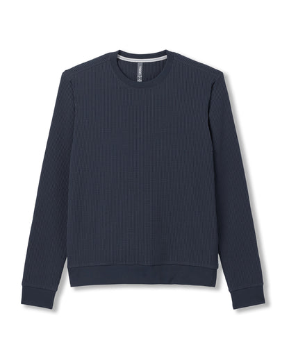 Jamestown Crew Men's Navy Waffle Crewneck | Vuori discount