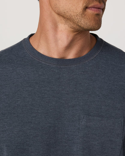 Jeffreys Crew 2.0 Men's Navy Heather Pullover Crewneck | Vuori sale