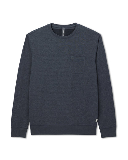 Jeffreys Crew 2.0 Men's Navy Heather Pullover Crewneck | Vuori sale