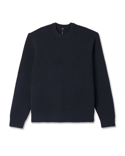 Denver Waffle Crew Sweater Men's Navy Wool Sweater | Vuori for sale