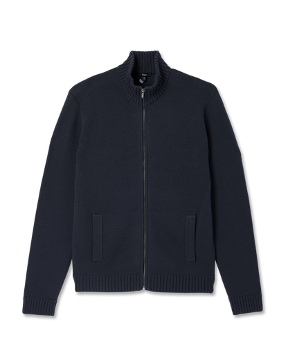 Denver Full Zip Sweater Men's Navy Zip Sweater | Vuori online