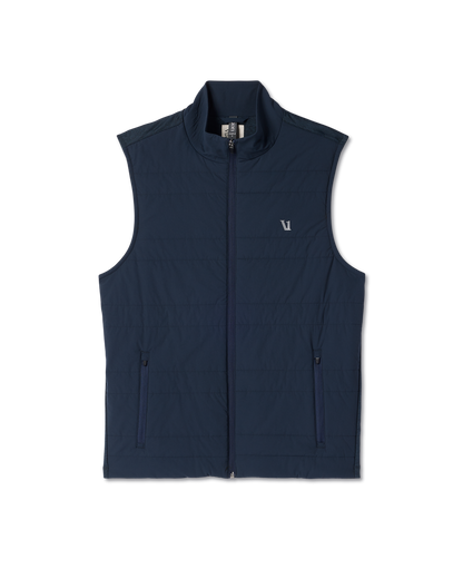 Sunday Insulated Hybrid Vest Ink Heather Training Vest | Vuori outlet