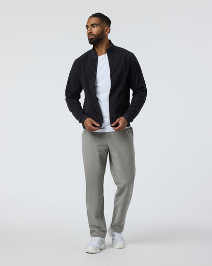 Aspen Full Zip Jacket Black Fleece Jacket | Vuori outlet
