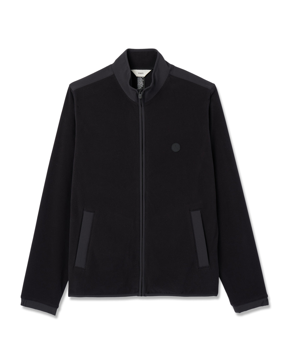 Aspen Full Zip Jacket Black Fleece Jacket | Vuori outlet