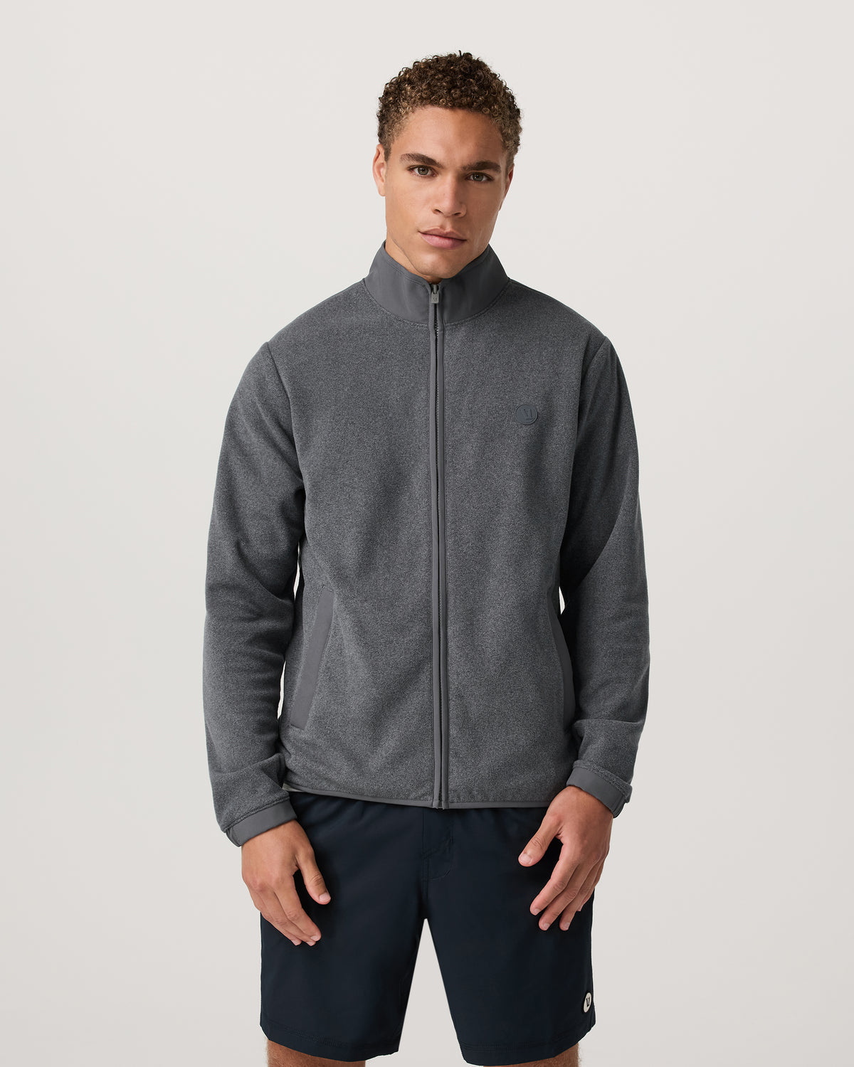Aspen FZ Jacket Men's Heather Grey Full-Zip Jacket | Vuori onsale