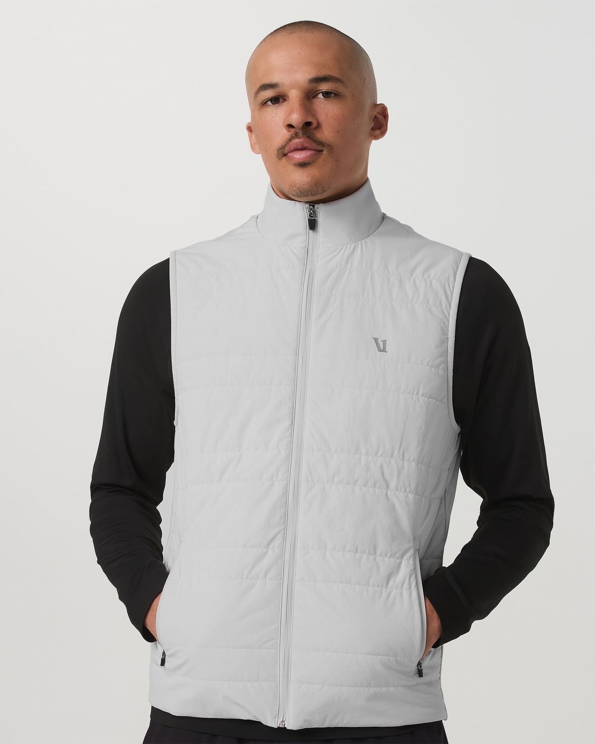 Sunday Insulated Hybrid Vest Frost Grey Training Vest | Vuori sale