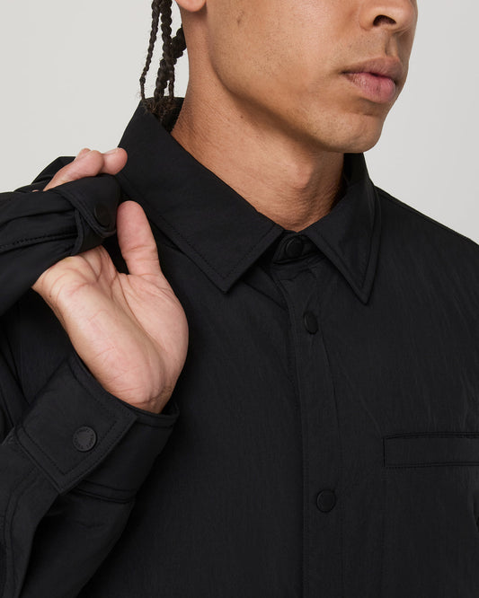 Nomad Insulated Shirt Jacket Men's Black Jacket | Vuori for sale